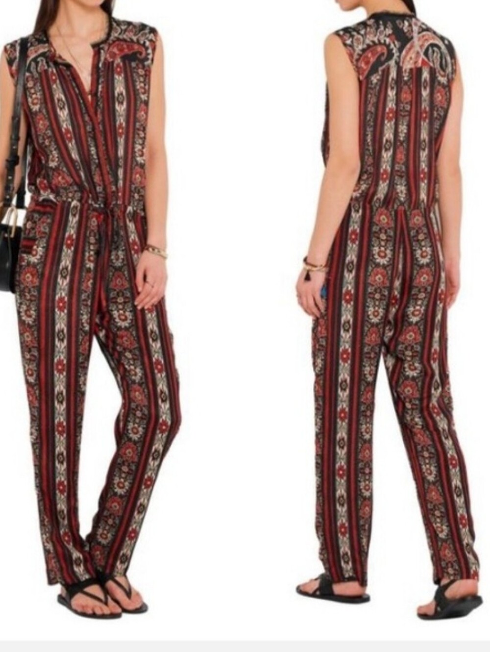 Isabel Marant Etoile Tad Paisley Print Jumpsuit. Size 1 = US Small.